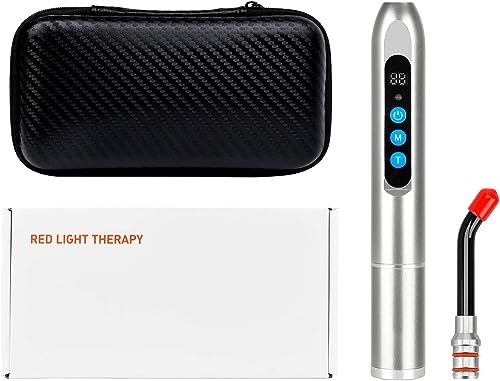 Pluma de Instrumento de Terapia de luz roja para Dispositivo de Tratamiento de Herpes Labial Alivio instantáneo del Dolor, Barra de fototerapia para Nariz, Oreja, Rodilla, Manos, Alivio del Dolor mu