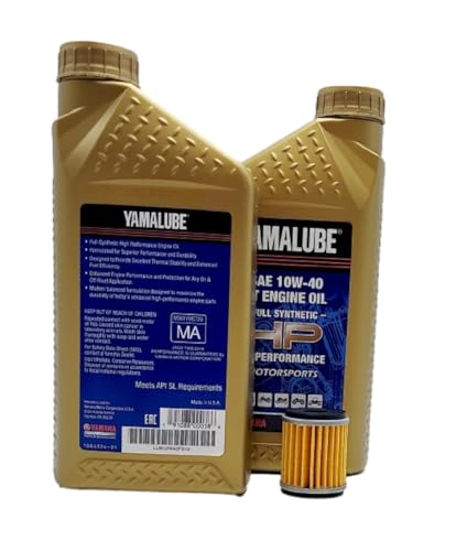 Image of Yamaha YFZ 450R (2009-2023) Oil Filter Change Kit Yamaha Part# 5D3-13440-09-00 and 2 Quarts High Performance LUB-10W40-FS-12