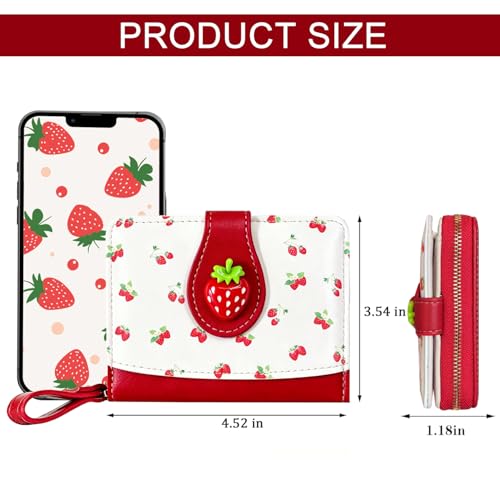 Image of Sunwel Fashion Girls Cutest Prints Wallet Card Slots Small Wallet with Zipper Coin Pouch Wallet for Women