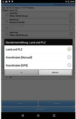 Screenshot of the Müller Save'n Carry app showing location selection