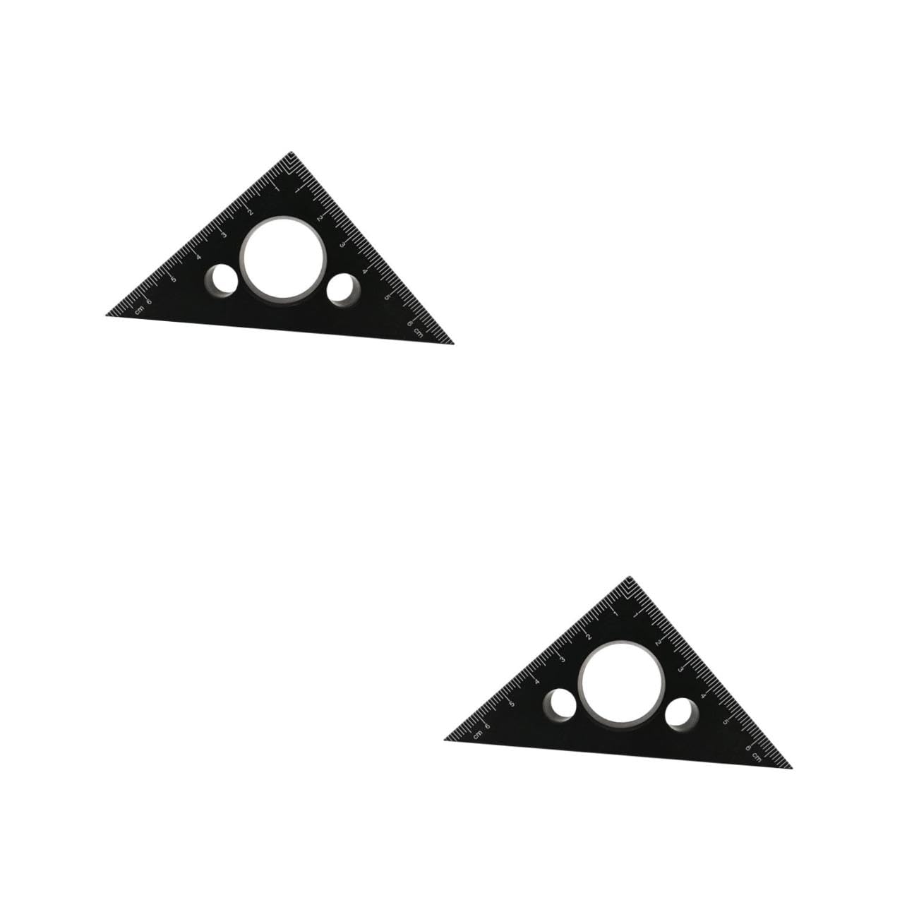 ARTIBETTER 2 Pièces Règle Triangulaire Alliage Aluminium Outil Pratique pour Menuiserie et Bricolage Règle Épaissie Compacte et pour Usage Professionnel et Domestique