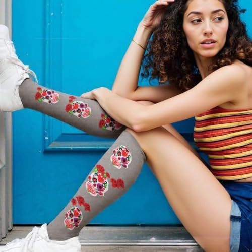 Image of SocksKnee Women Multi-Pack Colorful Variety Design Assorted Activewear Knee-High Stocking Socks, 9-11