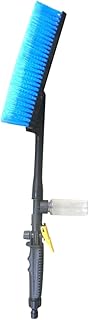 BUGUUYO Removable Car Wash Brush with Long Handle, Soft Brush Head, Water Connection for Simple, Durable Plastic Material for Vehicle Care and Interior Cleaning