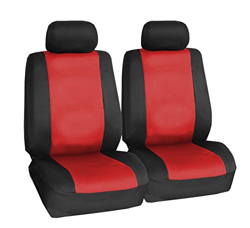Carseatcover-UK® Fundas de asiento de coche resistentes resistentes al agua, color rojo y negro Cover