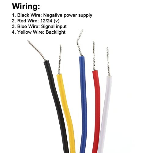 Ejoyous Indicateur de Niveau d'eau, Jauge de Réservoir d'eau 52 mm/2 Alarme Intelligente DC pour Bateau Marin RV 0-190 Ohm Capteur Européen 9-30 V (White)