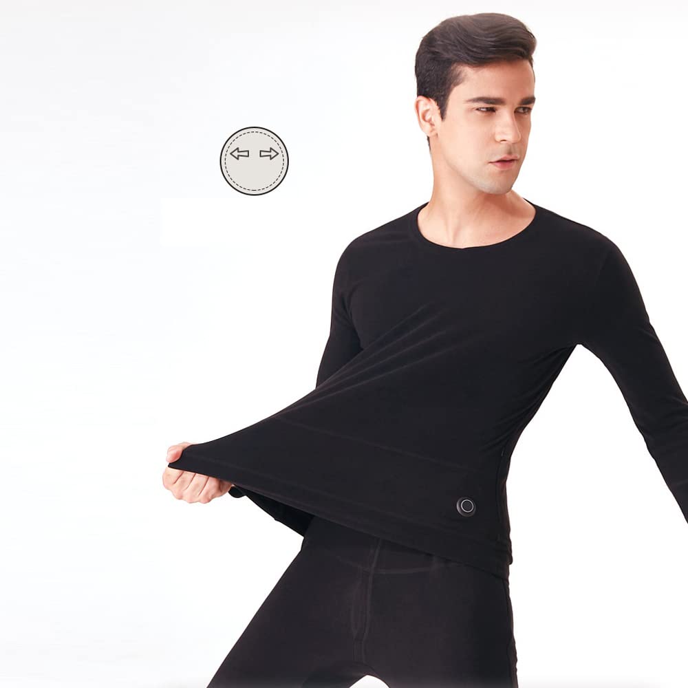 Conjunto de Ropa Interior Térmica con Calefacción Eléctrica para Hombre y Mujer, 8 Zonas de Calefacción, Térmicas Inteligentes con USB para Actividades Al Aire