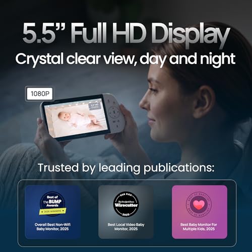 Babysense PRO 5.5" Video Baby Monitor with RF (No Wi-Fi) — view 3