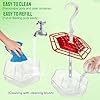 2 Pack Hummingbird Feeders for Outdoors Hanging with 30 Feeding Ports Saucer Humming Bird Feeder with Integrated Ant Moat Bee-Proof Leak-Proof No Drip, Easy Cleaning and Refill #3