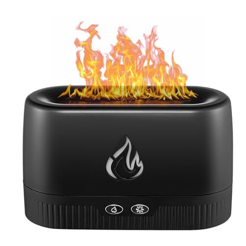 Humidificador de llama | Difusor de aromaterapia de 7 colores - Máquina perfumada para chimenea, llama de fuego, aromaterapia, humidificador silencioso para habitación del hogar