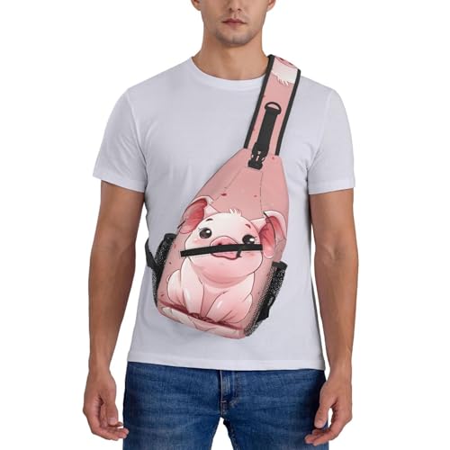 Bolso cruzado con diseño de cerdito para mujeres y hombres miniatura 6