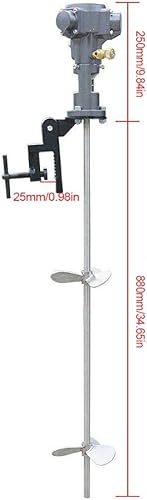 Miniatura 6 de Mezclador de pintura neumática, máquina mezcladora de aire de barril de 1/2 HP, mezclador de pintura y barro para mezcla de pintura de 50 galones