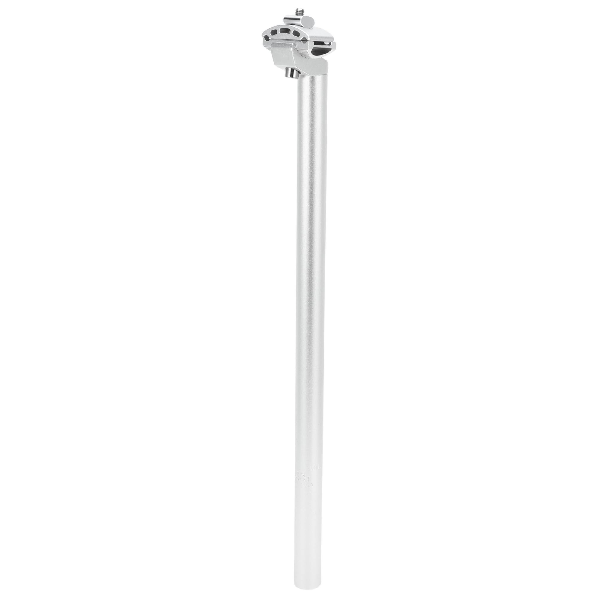 INFINAUTO Bike Seat Posts 27.2x500mm Bike Saddle Post Seat Tube Aluminum Alloy Silver Tone Adjustable with Fixing Clip