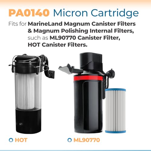 Image of ANTOBLE 4 Pack Micron Cartridges Compatible with MarineLand Magnum | PA0140 Filter Cartridges Fit ML90770 Canister Filters and Polishing Internal Canister Filters
