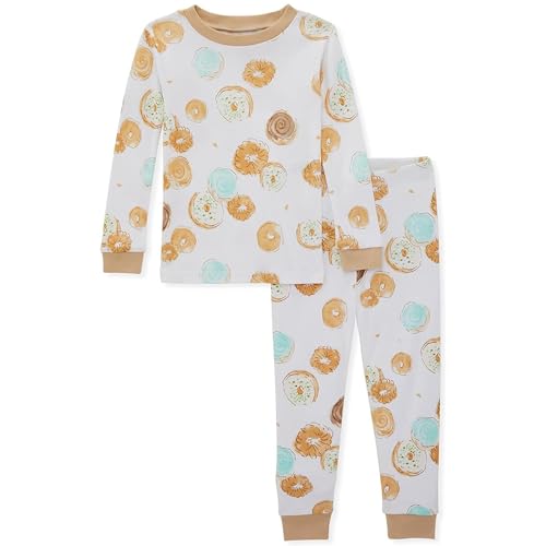 Image of Burt's Bees Baby Organic Cotton Pajamas for Girls, 100% Cotton Pajama Set for Toddlers and Kids, Soft and Stretchable Fabric