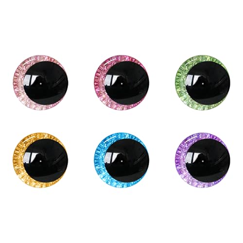 MUCUNNIA 120pcs 20mm 3D Glitter Safety Eyes for...