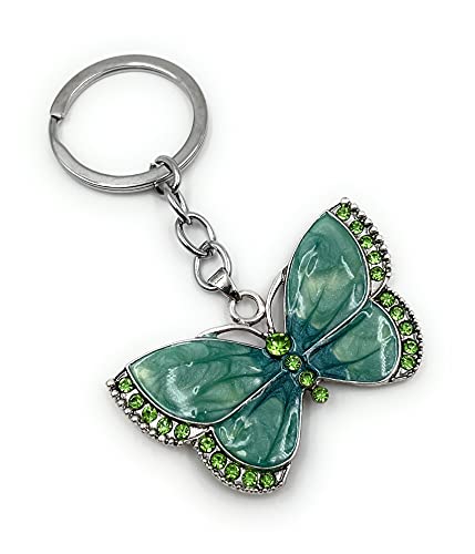 Onwomania - 'Papillons Verts Papillon Porte-clés - Porte-Bonheur en métal idéal comme Cadeau, par Exemple pour Le Meilleur ami, Le Meilleur ami, Maman - pour Hommes, Femmes et Enfants