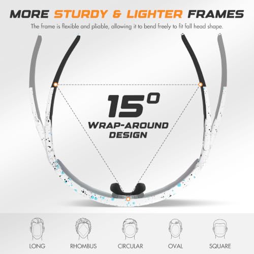 Image of BangLong Sports Sunglasses, UV400 Cycling Glasses for Men Women