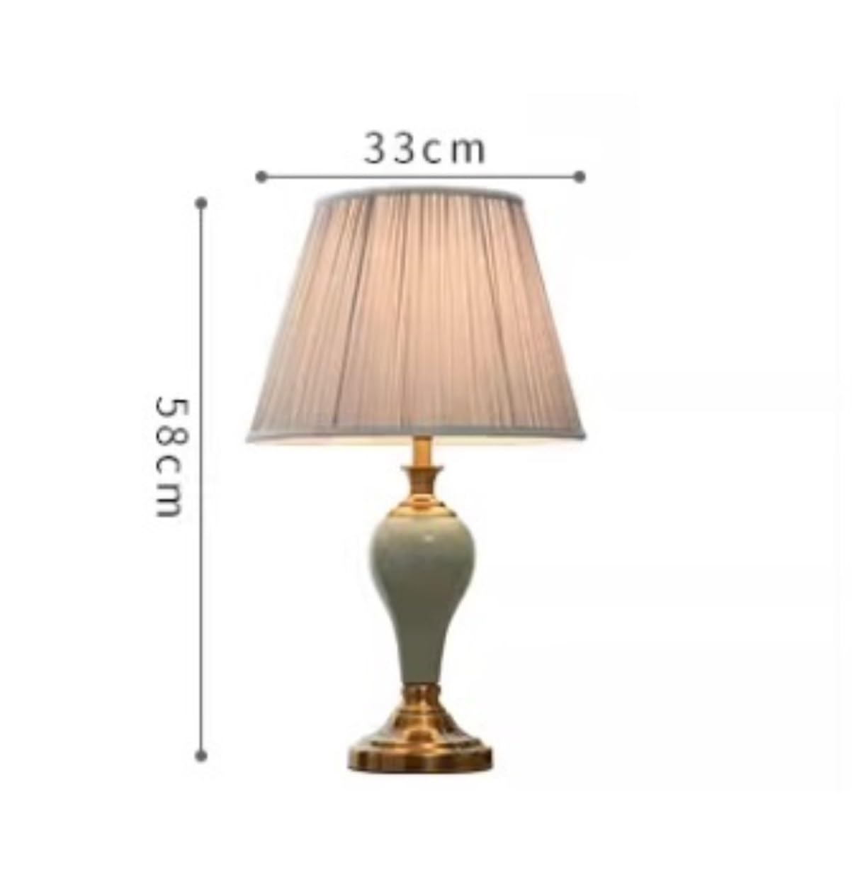 Lampada da Tavolo Lampade Luce Comodino Ceramica Tessuto Paralume Stile Comodino per Camera da Letto Soggiorno Scrivania (Colore: C Dimensioni