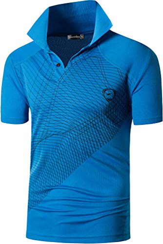Sportides Men's Short Sleeve Quick Dry Sport Polo T-Shirts Lsl244 Blue M #TOP28