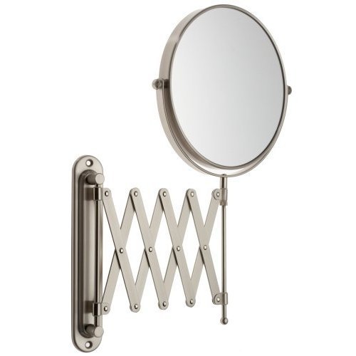 Espejo de níquel de 8 pulgadas, extensible de 7X a 1X, longitud total 24 pulgadas miniatura 1