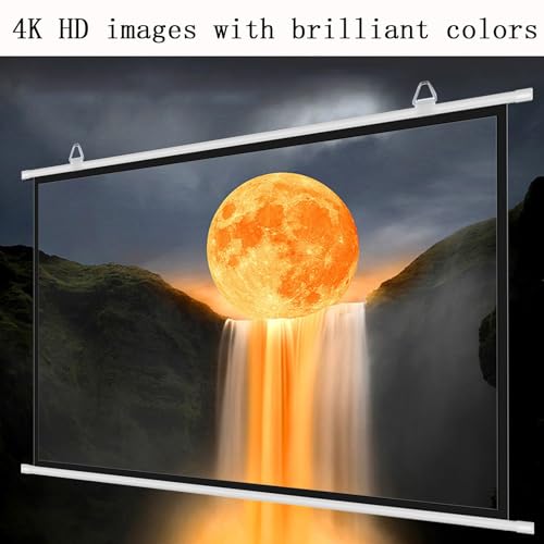 Pantalla de proyector manual 72 pulgadas 16:9 blanca miniatura 4