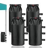 Esmorah 300 LBS Canopy Sand Bags Set of 4, Extra Large Heavy Duty Tent Gazebo Outdoor Sandbags for Canopy Legs, Black Pop Up Pergola Weights Sand Bags