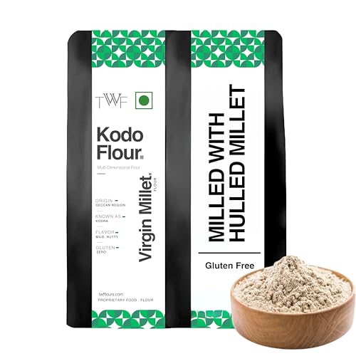Image of TWF Kodo Flour | 500gm | Stone Ground | Not Pulverized | Kodra Atta | Naturally Gluten-Free | Virgin - Nutrient Rich