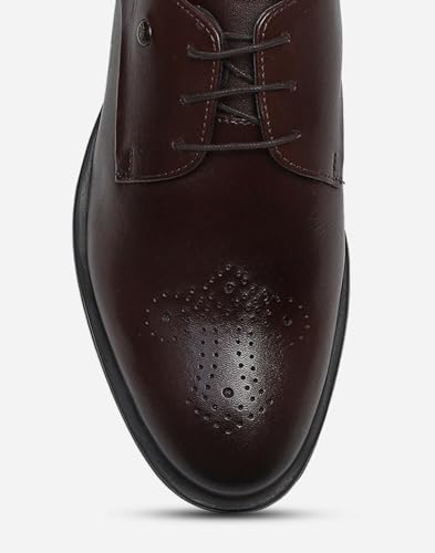 Image of Monte Carlo Mens Solid Lace Up Genuine Leather Formal Brogue Shoes (201809FW)