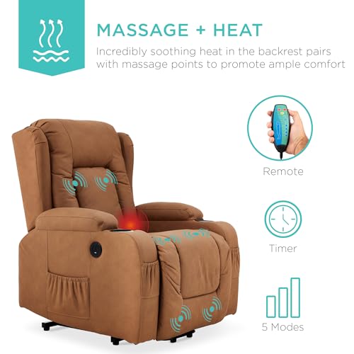 image for Best Choice Products PU Leather Electric Power Lift Chair, Recliner Ma
