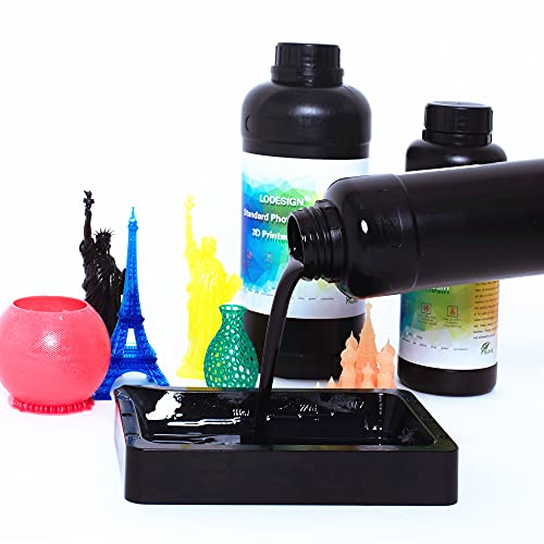 Image of 3D Printer Resin Standard Photopolymer 405nm UV-Curing Resin Low Odor Low Shrinkage High Precision Printing for LCD 3D Printers Gray /1KG