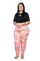 FLY FREE Tie Dye Track,Yoga,Gym Pants Stretchable high Waist HIPS for Women Best Buy (3XL to 10XL) Multicolour