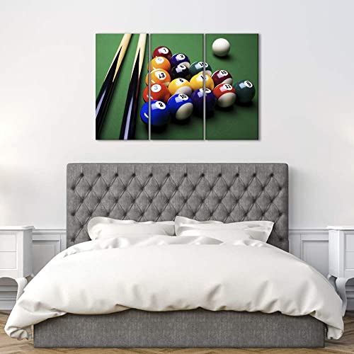 Innopics Billiard Art Wall Decor 3 Piece Large Billiards Ball Canvas Wall Art Snooker Pool Table Close Up Picture Print Painting Modern Giclee Print Decoration For Home Office Living Room #TOP3