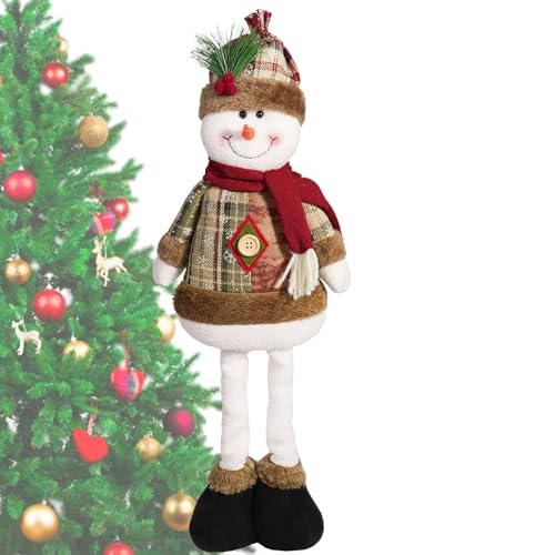 Generico Decorazioni Natalizie con Pupazzo di Neve, Figura in Piedi di Babbo Natale | Pupazzo di Neve di Natale con Gambe allungabili Decorazione Pupazzo di | Figura in Piedi del di per Porta