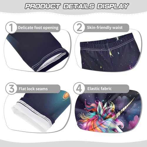 Toddler Girls Leggings Printed Yoga Pants Leggings Colorful Hair Unicorn for Kids3