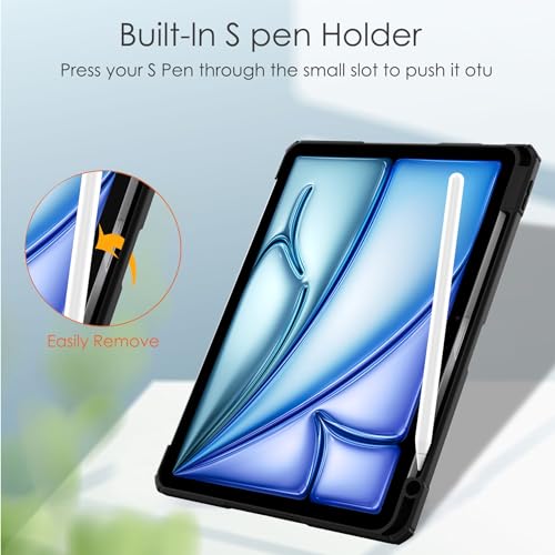 Coque iPad Air 11 2024 fine étui transparent antichoc avec support stylet - 7