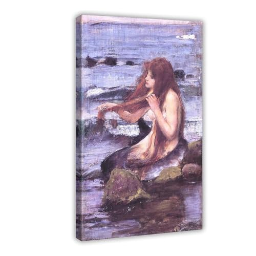 Toile sirène Waterhouse pour décoration murale de bureau élégant
