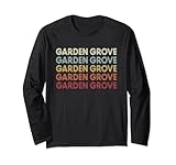 garden grove california garden grove ca retro vintage text maglia a manica