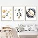Ueiwffzo 3er Poster Set Bilder Kinderzimmer, Cartoon Astronaut Rakete Planet Wandbilder ohne Rahmen, Niedliche Wanddeko f&uuml;r Babyzimmer Wohnzimmer Kinderzimmer (B,30 x 40 cm)