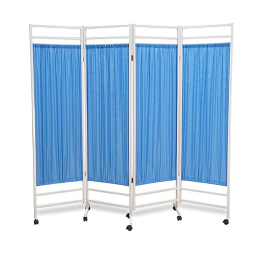 Écran de confidentialité médical bleu et cloison de pièce pliable pour cabinet