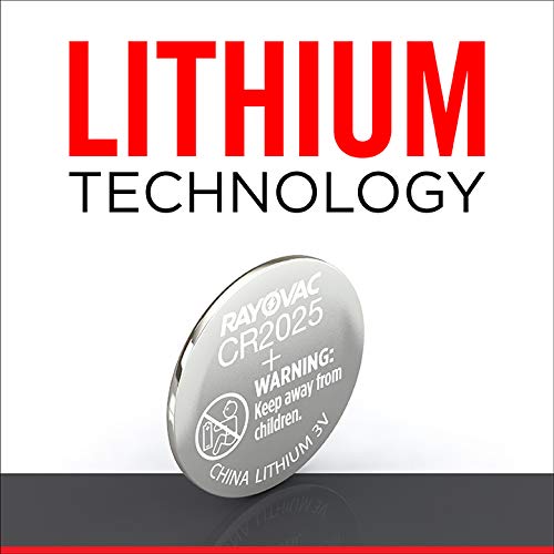 Rayovac CR2025 Battery, 3V Lithium Coin Cell CR2025 Batteries (1 Battery Count)