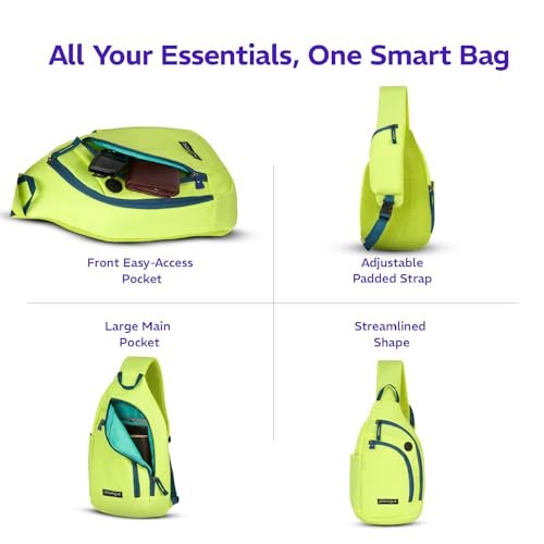 Image of Provogue Bolt Crossbody Bag for Men and Women, Sling Bag, Small Backpack, Multi-pocket Bag for Travel, Chest Bag with 8 inch Tab Pocket, One Side Shoulder Bag