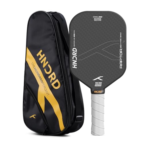 Image of Hundred Raptor 20 Wide Pickleball Paddle |Core | USA Approved | Free Bag Included (Black /White)