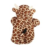 Hunde Hoodie Winterjacke, niedliche lustige Giraffe -Design Warmer Welpe Hoodie Wintermäntel, kleine Hunde Katzen Haustiere weiche Plüsch Polyestermaterial für Innen- und (XL)
