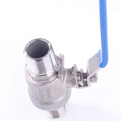 Robinet à bille en acier inoxydable SS304 mâle 1/4 pouce pour fluide