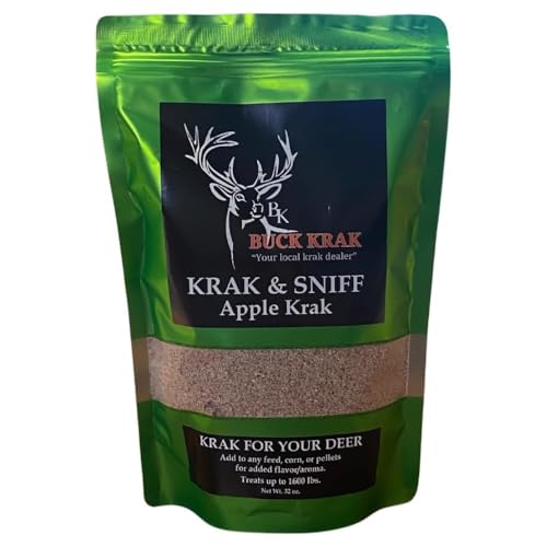 Buck Krak Krak & Sniff Apple Krak | Scented Feed Additive | Adds Flavor & Aroma to Corn, Feed or Pellets | Treats Up to 1,600 lbs | Made in USA