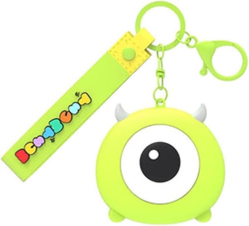 Disney Tsum Tsum - Llavero de espejo con diseño de personaje 3D con correa de mano, cadena de metal y llavero (Mike)