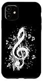 Notenschlüssel T-Shirt Musiker & Musik Violinschlüssel DJ Hülle für iPhone 11