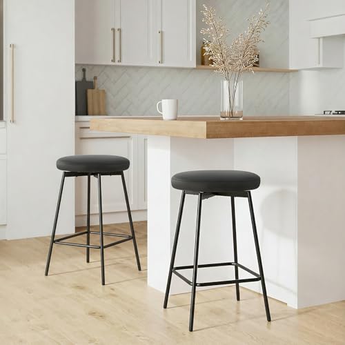 Swivel Bar Stools Set of 2, 24" Counter Height Bar