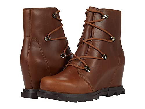 Bottes compensées Sorel Joan of Arctic Wedge III pour femme en cuir imperméable coloris taupe