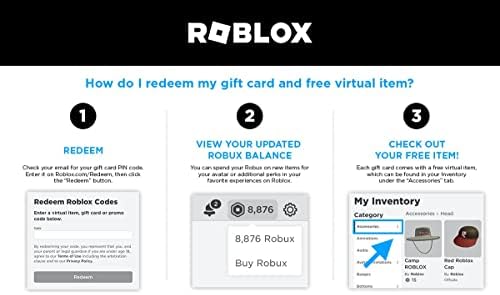 Roblox: $25 USD Robux Credit Code Only - Redeem Worldwide [Includes Exclusive Virtual Item] [Smart Delivery] [video game]